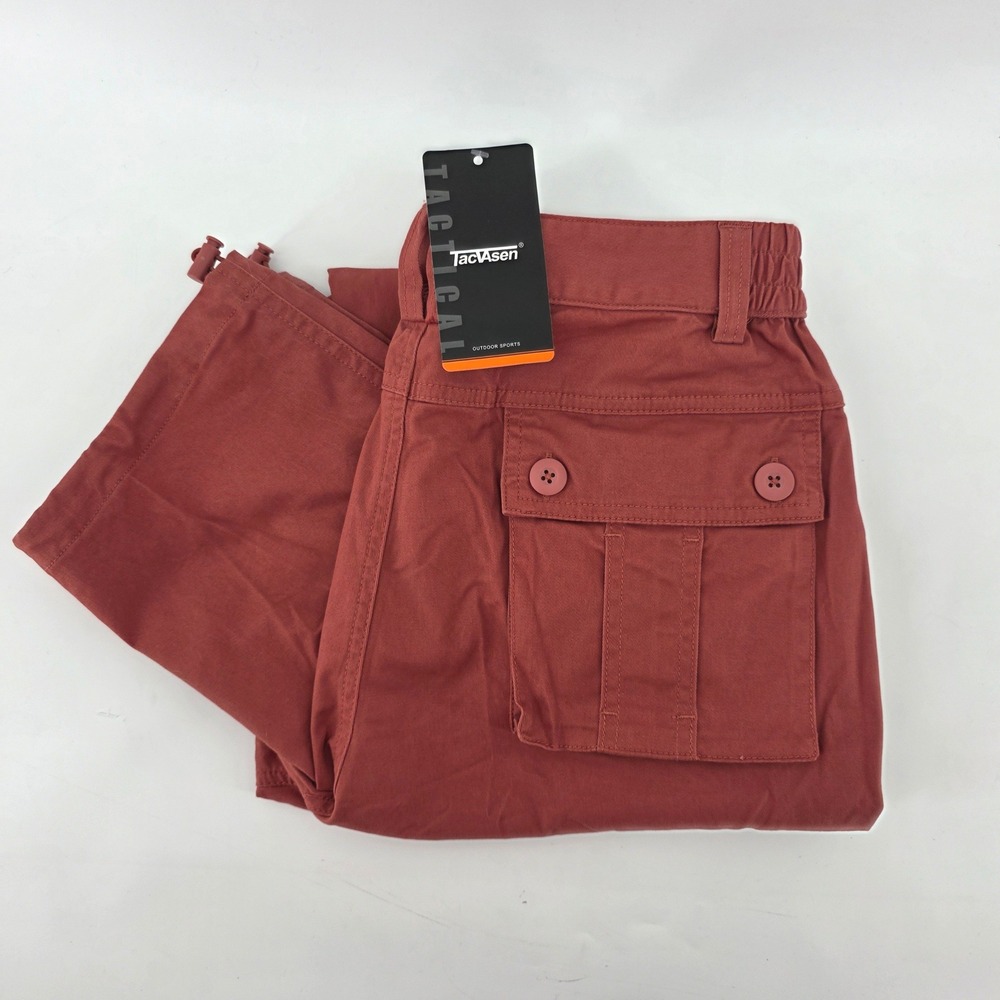 TacVasen Womens Tactical Cargo Pants Rust Red Outdoor Hiking Utility Size M NEW
